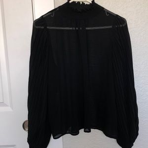 Black chiffon blouse